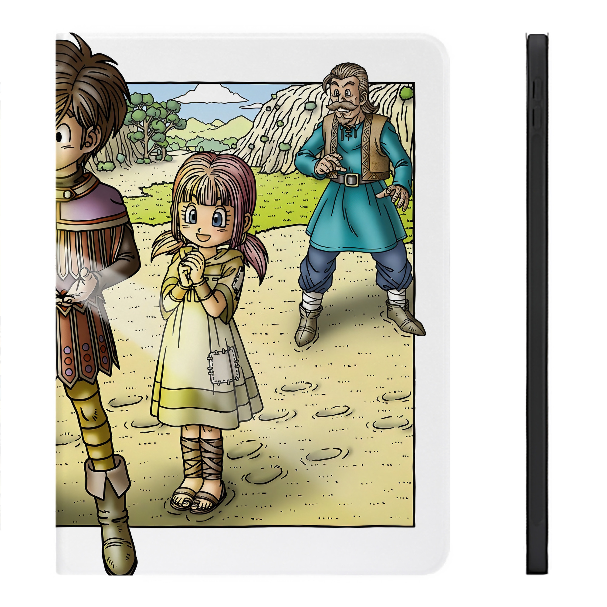 （画像用） ドラゴンクエスト Doragon Kuesuto Dragon Quest IPadケース ペンホルダー付き ブックスタイルデザイン